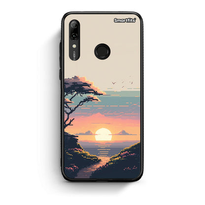 Huawei P Smart 2019 Pixel Sunset Θήκη από τη Smartfits με σχέδιο στο πίσω μέρος και μαύρο περίβλημα | Smartphone case with colorful back and black bezels by Smartfits