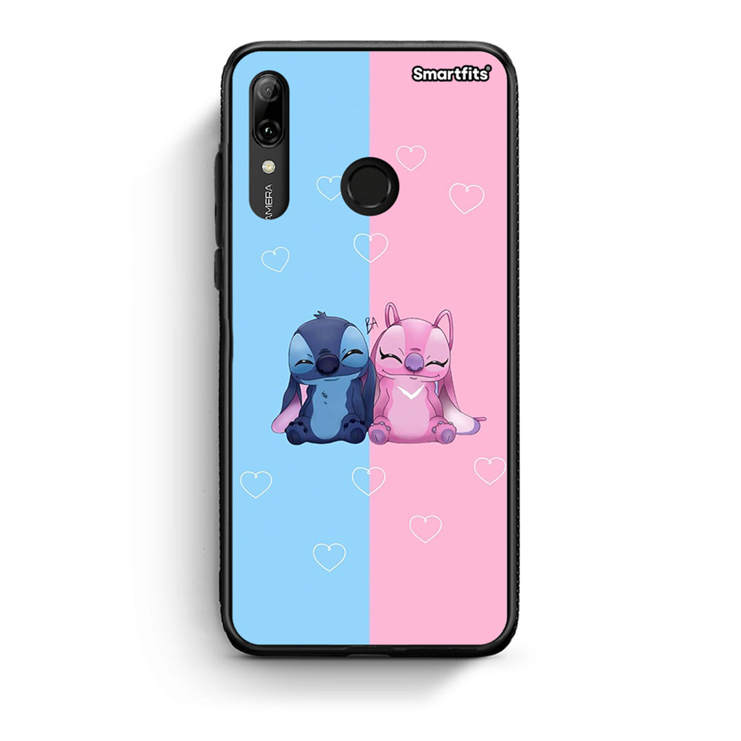 Huawei P Smart 2019 Stitch And Angel θήκη από τη Smartfits με σχέδιο στο πίσω μέρος και μαύρο περίβλημα | Smartphone case with colorful back and black bezels by Smartfits
