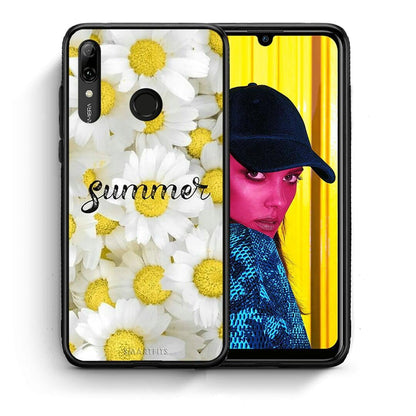 Θήκη Huawei P Smart 2019 Summer Daisies από τη Smartfits με σχέδιο στο πίσω μέρος και μαύρο περίβλημα | Huawei P Smart 2019 Summer Daisies case with colorful back and black bezels