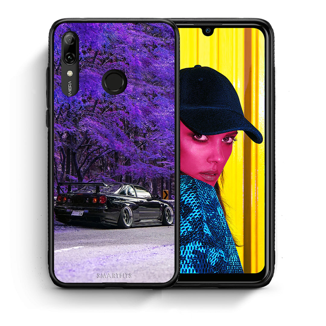 Θήκη Αγίου Βαλεντίνου Huawei P Smart 2019 Super Car από τη Smartfits με σχέδιο στο πίσω μέρος και μαύρο περίβλημα | Huawei P Smart 2019 Super Car case with colorful back and black bezels