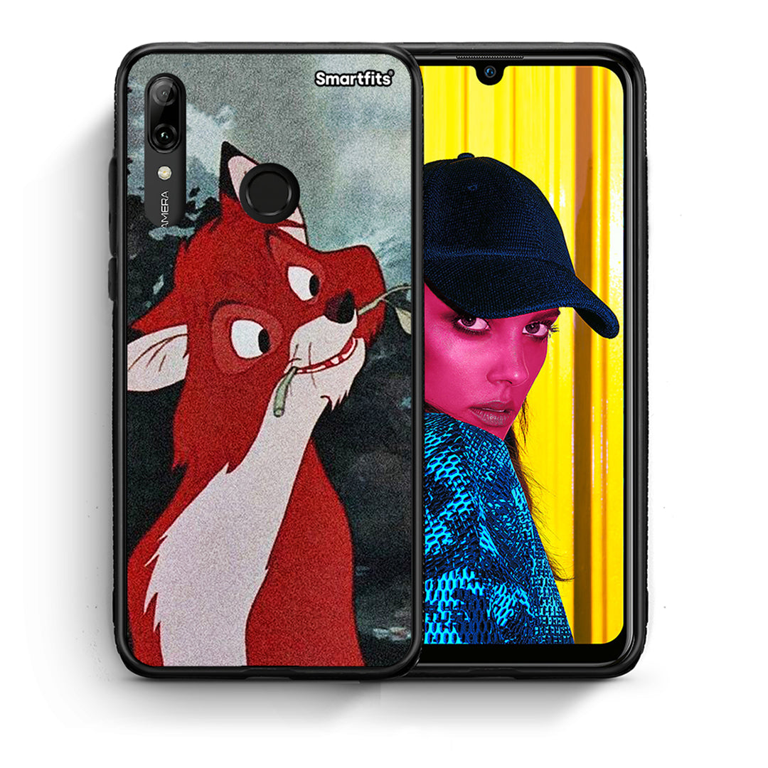 Θήκη Huawei P Smart 2019 Tod And Vixey Love 1 από τη Smartfits με σχέδιο στο πίσω μέρος και μαύρο περίβλημα | Huawei P Smart 2019 Tod And Vixey Love 1 case with colorful back and black bezels