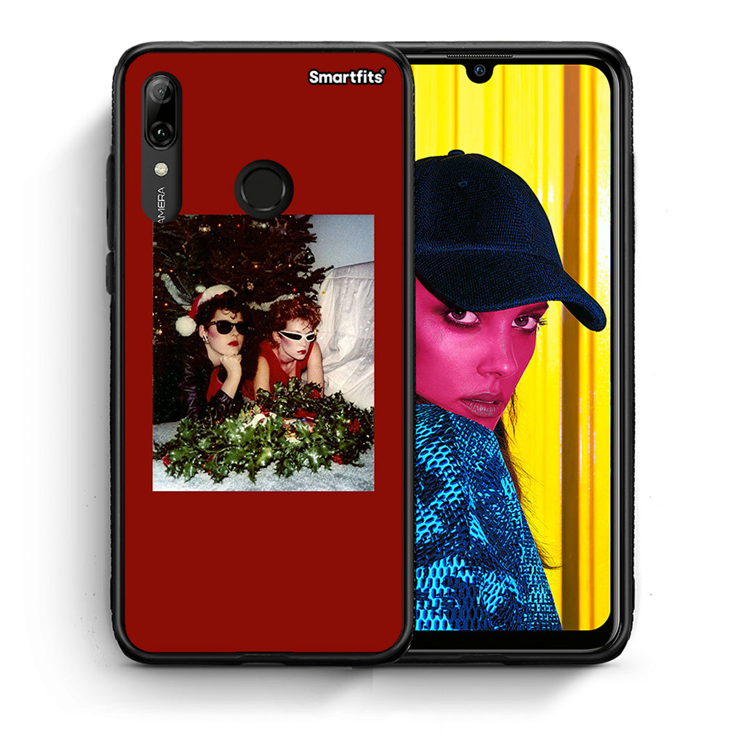 Θήκη Huawei P Smart 2019 Waiting For Xmas από τη Smartfits με σχέδιο στο πίσω μέρος και μαύρο περίβλημα | Huawei P Smart 2019 Waiting For Xmas case with colorful back and black bezels