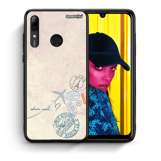 Θήκη Huawei P Smart 2019 Where Next από τη Smartfits με σχέδιο στο πίσω μέρος και μαύρο περίβλημα | Huawei P Smart 2019 Where Next case with colorful back and black bezels