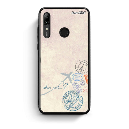 Huawei P Smart 2019 Where Next Θήκη από τη Smartfits με σχέδιο στο πίσω μέρος και μαύρο περίβλημα | Smartphone case with colorful back and black bezels by Smartfits