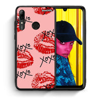 Thumbnail for Θήκη Huawei P Smart 2019 XOXO Lips από τη Smartfits με σχέδιο στο πίσω μέρος και μαύρο περίβλημα | Huawei P Smart 2019 XOXO Lips case with colorful back and black bezels