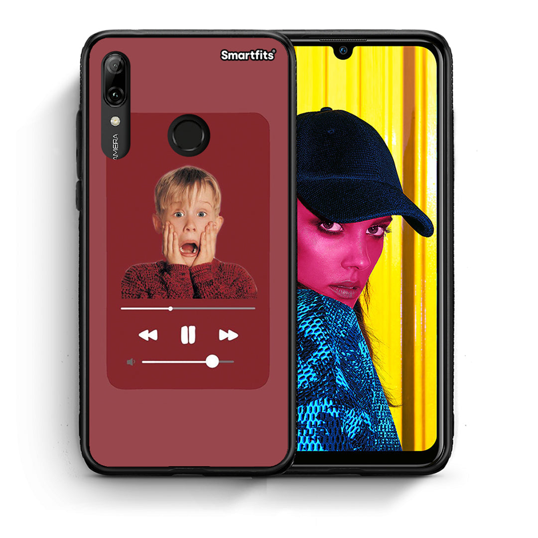 Θήκη Huawei P Smart 2019 Xmas Alone Music από τη Smartfits με σχέδιο στο πίσω μέρος και μαύρο περίβλημα | Huawei P Smart 2019 Xmas Alone Music case with colorful back and black bezels
