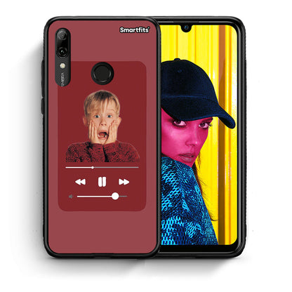 Θήκη Huawei P Smart 2019 Xmas Alone Music από τη Smartfits με σχέδιο στο πίσω μέρος και μαύρο περίβλημα | Huawei P Smart 2019 Xmas Alone Music case with colorful back and black bezels