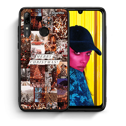 Θήκη Huawei P Smart 2019 Xmas Collage από τη Smartfits με σχέδιο στο πίσω μέρος και μαύρο περίβλημα | Huawei P Smart 2019 Xmas Collage case with colorful back and black bezels
