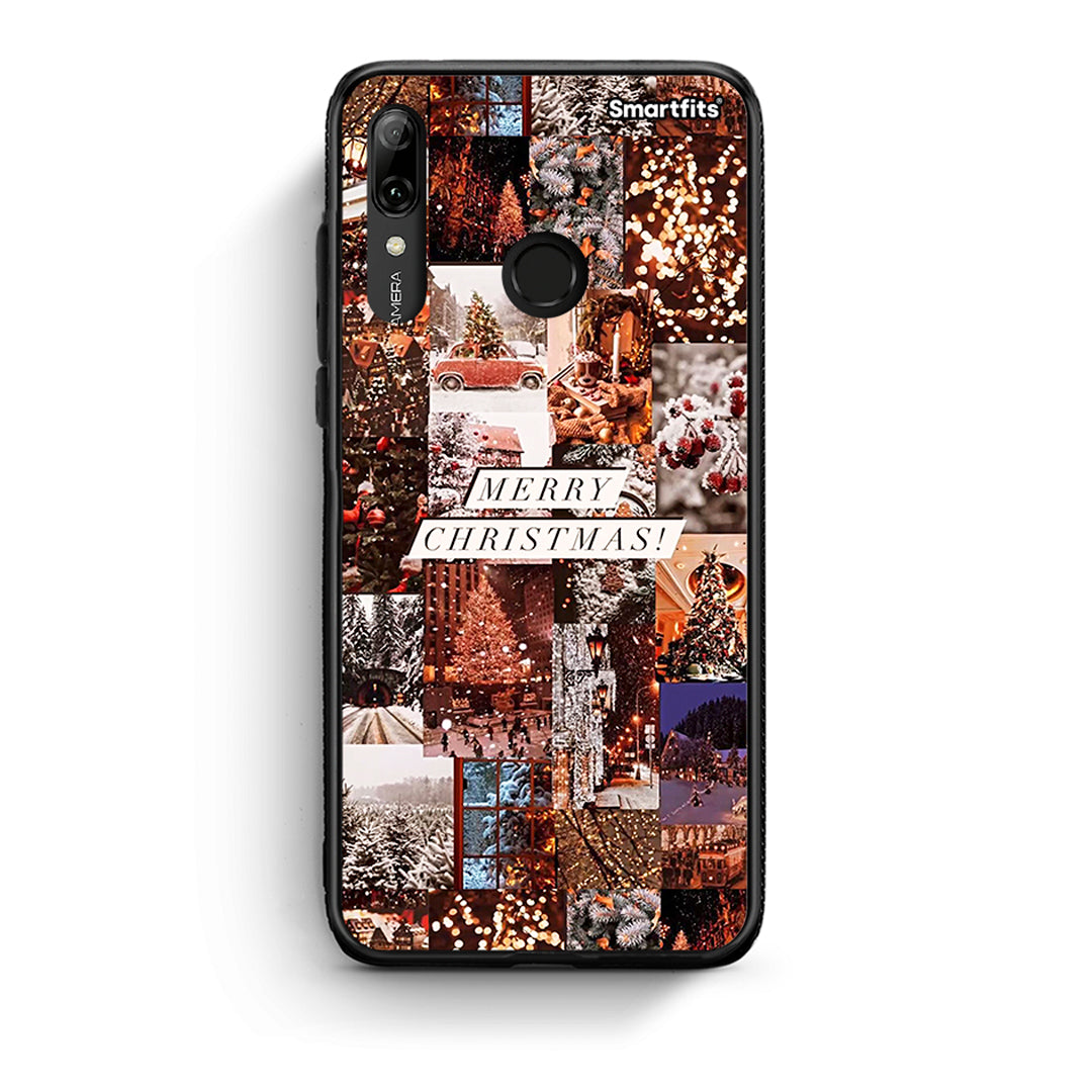 Huawei P Smart 2019 Xmas Collage θήκη από τη Smartfits με σχέδιο στο πίσω μέρος και μαύρο περίβλημα | Smartphone case with colorful back and black bezels by Smartfits