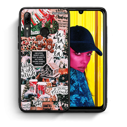 Θήκη Huawei P Smart 2019 Xmas Habbits από τη Smartfits με σχέδιο στο πίσω μέρος και μαύρο περίβλημα | Huawei P Smart 2019 Xmas Habbits case with colorful back and black bezels