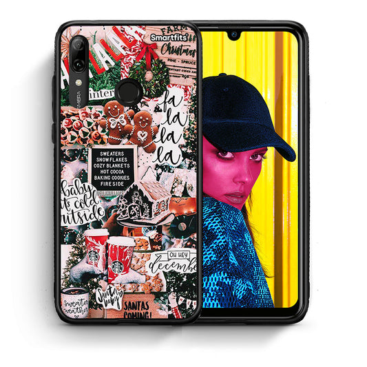 Θήκη Huawei P Smart 2019 Xmas Habbits από τη Smartfits με σχέδιο στο πίσω μέρος και μαύρο περίβλημα | Huawei P Smart 2019 Xmas Habbits case with colorful back and black bezels