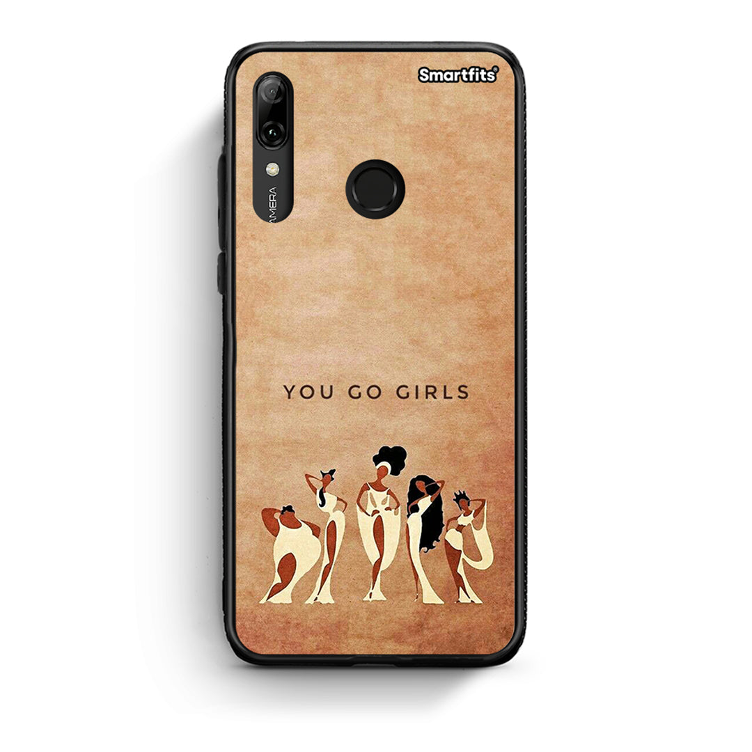 Huawei P Smart 2019 You Go Girl θήκη από τη Smartfits με σχέδιο στο πίσω μέρος και μαύρο περίβλημα | Smartphone case with colorful back and black bezels by Smartfits