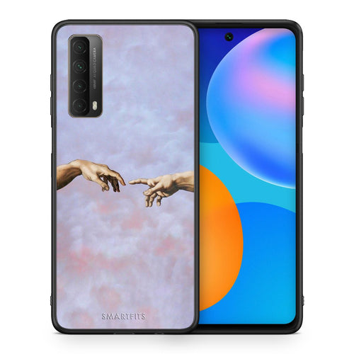Θήκη Huawei P Smart 2021 Adam Hand από τη Smartfits με σχέδιο στο πίσω μέρος και μαύρο περίβλημα | Huawei P Smart 2021 Adam Hand case with colorful back and black bezels