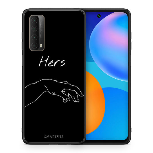 Θήκη Αγίου Βαλεντίνου Huawei P Smart 2021 Aeshetic Love 1 από τη Smartfits με σχέδιο στο πίσω μέρος και μαύρο περίβλημα | Huawei P Smart 2021 Aeshetic Love 1 case with colorful back and black bezels
