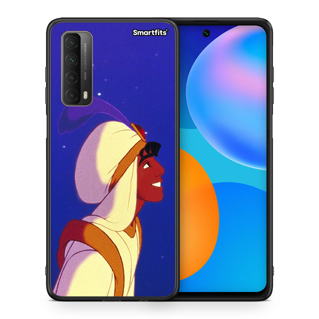 Θήκη Huawei P Smart 2021 Alladin And Jasmine Love 1 από τη Smartfits με σχέδιο στο πίσω μέρος και μαύρο περίβλημα | Huawei P Smart 2021 Alladin And Jasmine Love 1 case with colorful back and black bezels
