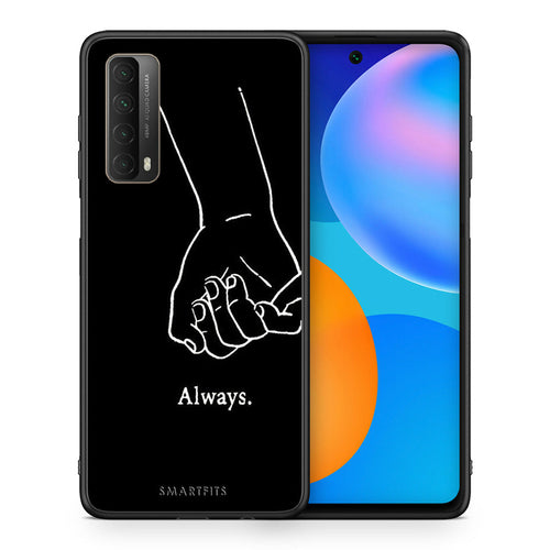 Θήκη Αγίου Βαλεντίνου Huawei P Smart 2021 Always & Forever 1 από τη Smartfits με σχέδιο στο πίσω μέρος και μαύρο περίβλημα | Huawei P Smart 2021 Always & Forever 1 case with colorful back and black bezels