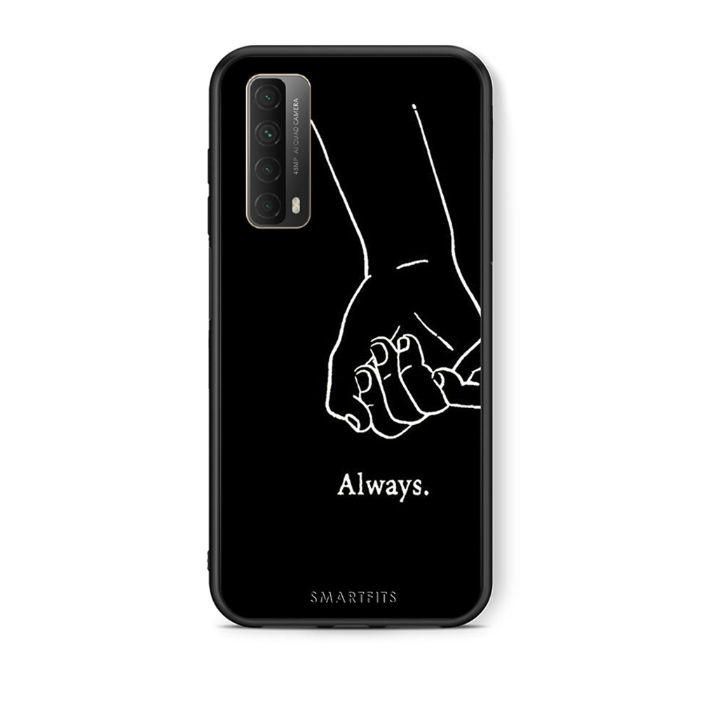 Θήκη Αγίου Βαλεντίνου Huawei P Smart 2021 Always & Forever 1 από τη Smartfits με σχέδιο στο πίσω μέρος και μαύρο περίβλημα | Huawei P Smart 2021 Always & Forever 1 case with colorful back and black bezels