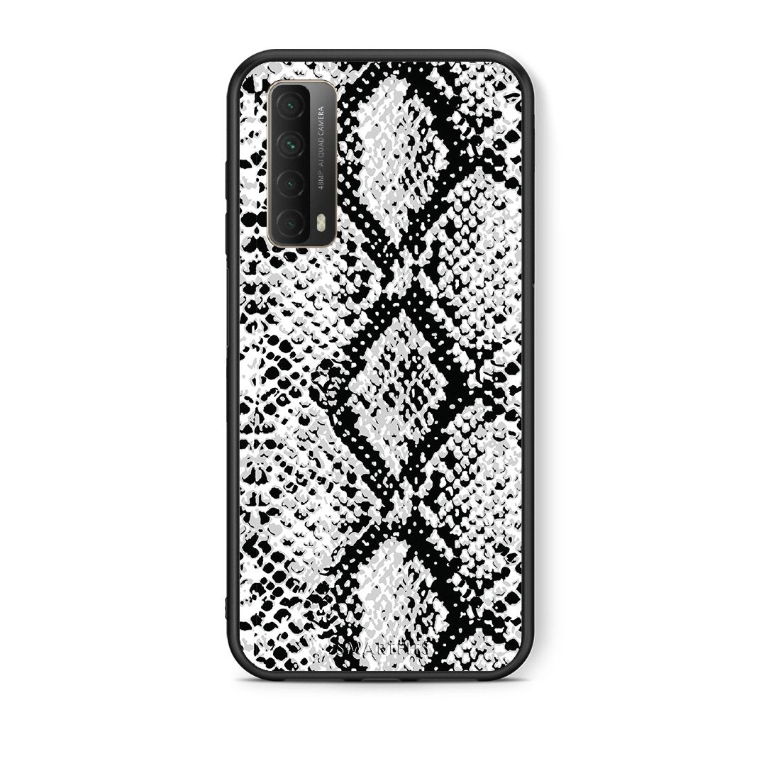 Θήκη Huawei P Smart 2021 White Snake Animal από τη Smartfits με σχέδιο στο πίσω μέρος και μαύρο περίβλημα | Huawei P Smart 2021 White Snake Animal case with colorful back and black bezels