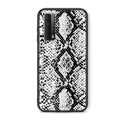Θήκη Huawei P Smart 2021 White Snake Animal από τη Smartfits με σχέδιο στο πίσω μέρος και μαύρο περίβλημα | Huawei P Smart 2021 White Snake Animal case with colorful back and black bezels