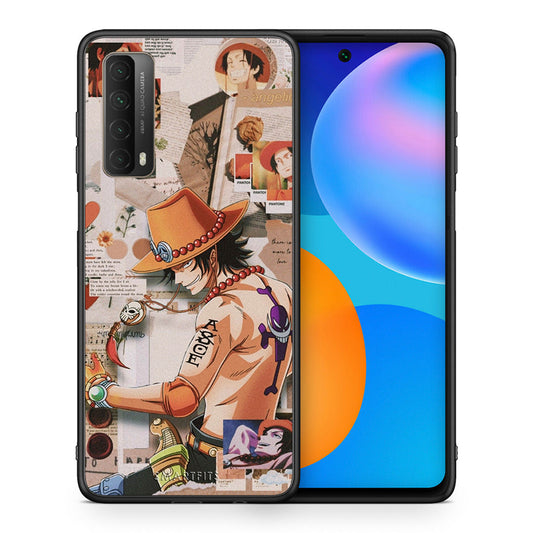 Θήκη Huawei P Smart 2021 Anime Collage από τη Smartfits με σχέδιο στο πίσω μέρος και μαύρο περίβλημα | Huawei P Smart 2021 Anime Collage case with colorful back and black bezels