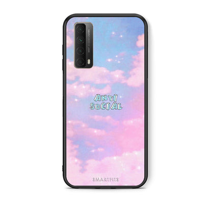 Θήκη Αγίου Βαλεντίνου Huawei P Smart 2021 Anti Social από τη Smartfits με σχέδιο στο πίσω μέρος και μαύρο περίβλημα | Huawei P Smart 2021 Anti Social case with colorful back and black bezels