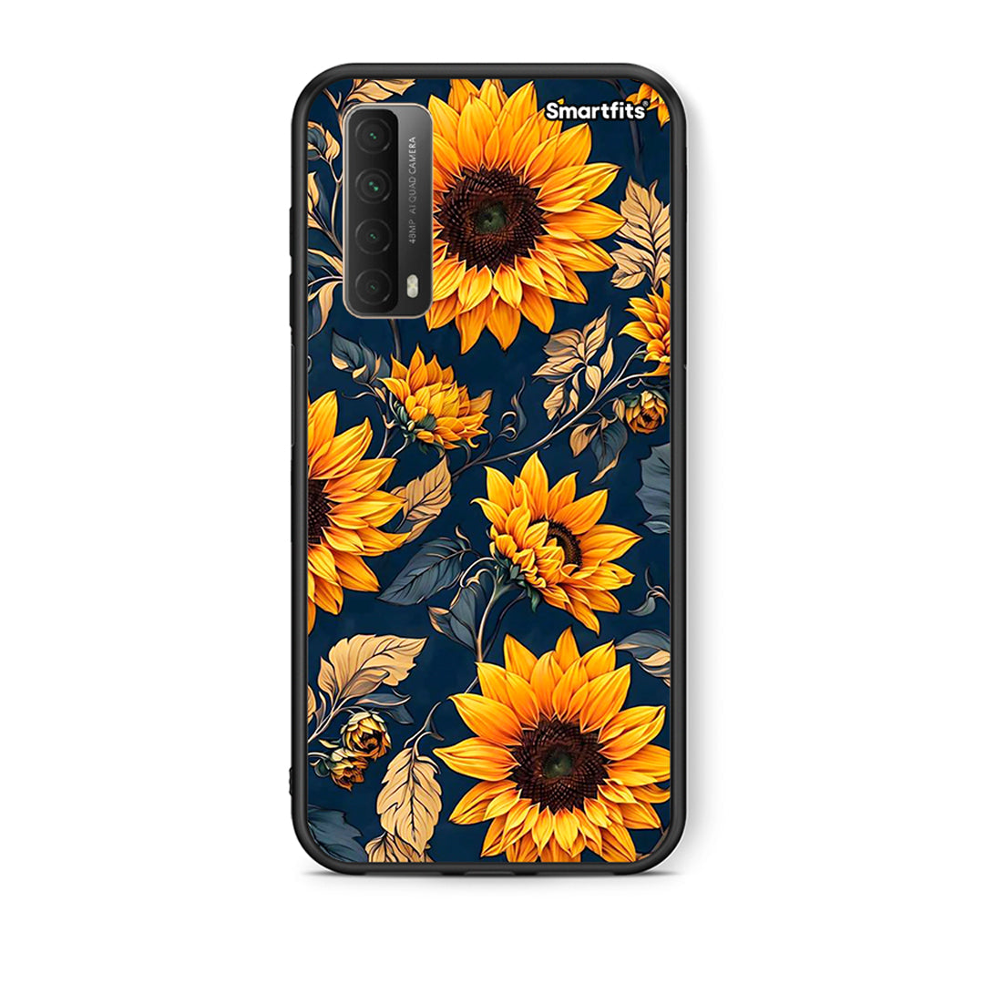 Θήκη Huawei P Smart 2021 Autumn Sunflowers από τη Smartfits με σχέδιο στο πίσω μέρος και μαύρο περίβλημα | Huawei P Smart 2021 Autumn Sunflowers case with colorful back and black bezels