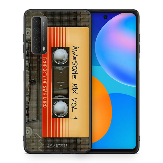 Θήκη Huawei P Smart 2021 Awesome Mix από τη Smartfits με σχέδιο στο πίσω μέρος και μαύρο περίβλημα | Huawei P Smart 2021 Awesome Mix case with colorful back and black bezels