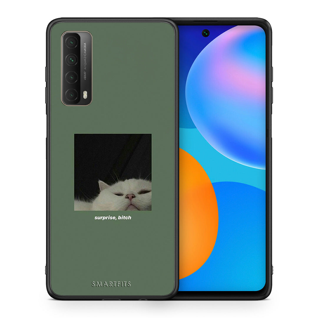 Θήκη Huawei P Smart 2021 Bitch Surprise από τη Smartfits με σχέδιο στο πίσω μέρος και μαύρο περίβλημα | Huawei P Smart 2021 Bitch Surprise case with colorful back and black bezels