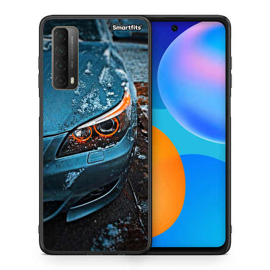 Θήκη Huawei P Smart 2021 Bmw E60 από τη Smartfits με σχέδιο στο πίσω μέρος και μαύρο περίβλημα | Huawei P Smart 2021 Bmw E60 case with colorful back and black bezels