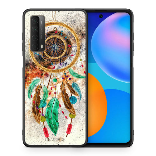 Θήκη Huawei P Smart 2021 DreamCatcher Boho από τη Smartfits με σχέδιο στο πίσω μέρος και μαύρο περίβλημα | Huawei P Smart 2021 DreamCatcher Boho case with colorful back and black bezels