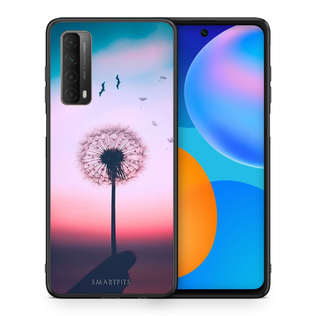 Θήκη Huawei P Smart 2021 Wish Boho από τη Smartfits με σχέδιο στο πίσω μέρος και μαύρο περίβλημα | Huawei P Smart 2021 Wish Boho case with colorful back and black bezels