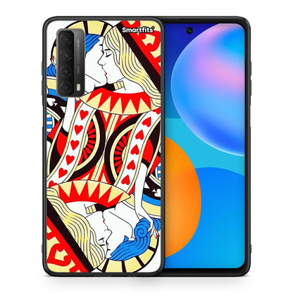 Θήκη Huawei P Smart 2021 Card Love από τη Smartfits με σχέδιο στο πίσω μέρος και μαύρο περίβλημα | Huawei P Smart 2021 Card Love case with colorful back and black bezels