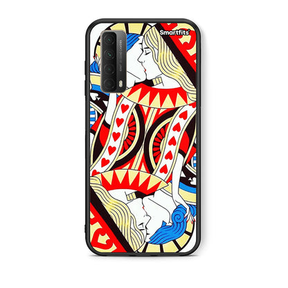 Θήκη Huawei P Smart 2021 Card Love από τη Smartfits με σχέδιο στο πίσω μέρος και μαύρο περίβλημα | Huawei P Smart 2021 Card Love case with colorful back and black bezels