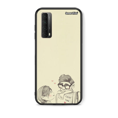 Θήκη Huawei P Smart 2021 Carl And Ellie από τη Smartfits με σχέδιο στο πίσω μέρος και μαύρο περίβλημα | Huawei P Smart 2021 Carl And Ellie case with colorful back and black bezels