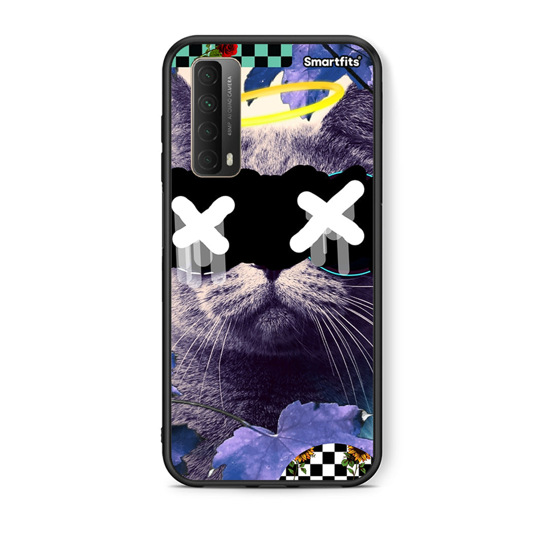 Θήκη Huawei P Smart 2021 Cat Collage από τη Smartfits με σχέδιο στο πίσω μέρος και μαύρο περίβλημα | Huawei P Smart 2021 Cat Collage case with colorful back and black bezels