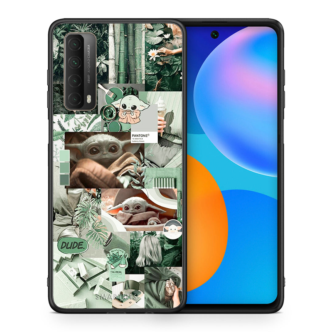 Θήκη Αγίου Βαλεντίνου Huawei P Smart 2021 Collage Dude από τη Smartfits με σχέδιο στο πίσω μέρος και μαύρο περίβλημα | Huawei P Smart 2021 Collage Dude case with colorful back and black bezels