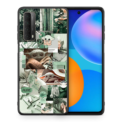 Θήκη Αγίου Βαλεντίνου Huawei P Smart 2021 Collage Dude από τη Smartfits με σχέδιο στο πίσω μέρος και μαύρο περίβλημα | Huawei P Smart 2021 Collage Dude case with colorful back and black bezels