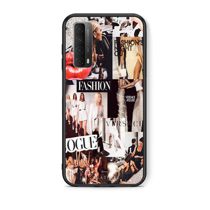 Θήκη Αγίου Βαλεντίνου Huawei P Smart 2021 Collage Fashion από τη Smartfits με σχέδιο στο πίσω μέρος και μαύρο περίβλημα | Huawei P Smart 2021 Collage Fashion case with colorful back and black bezels