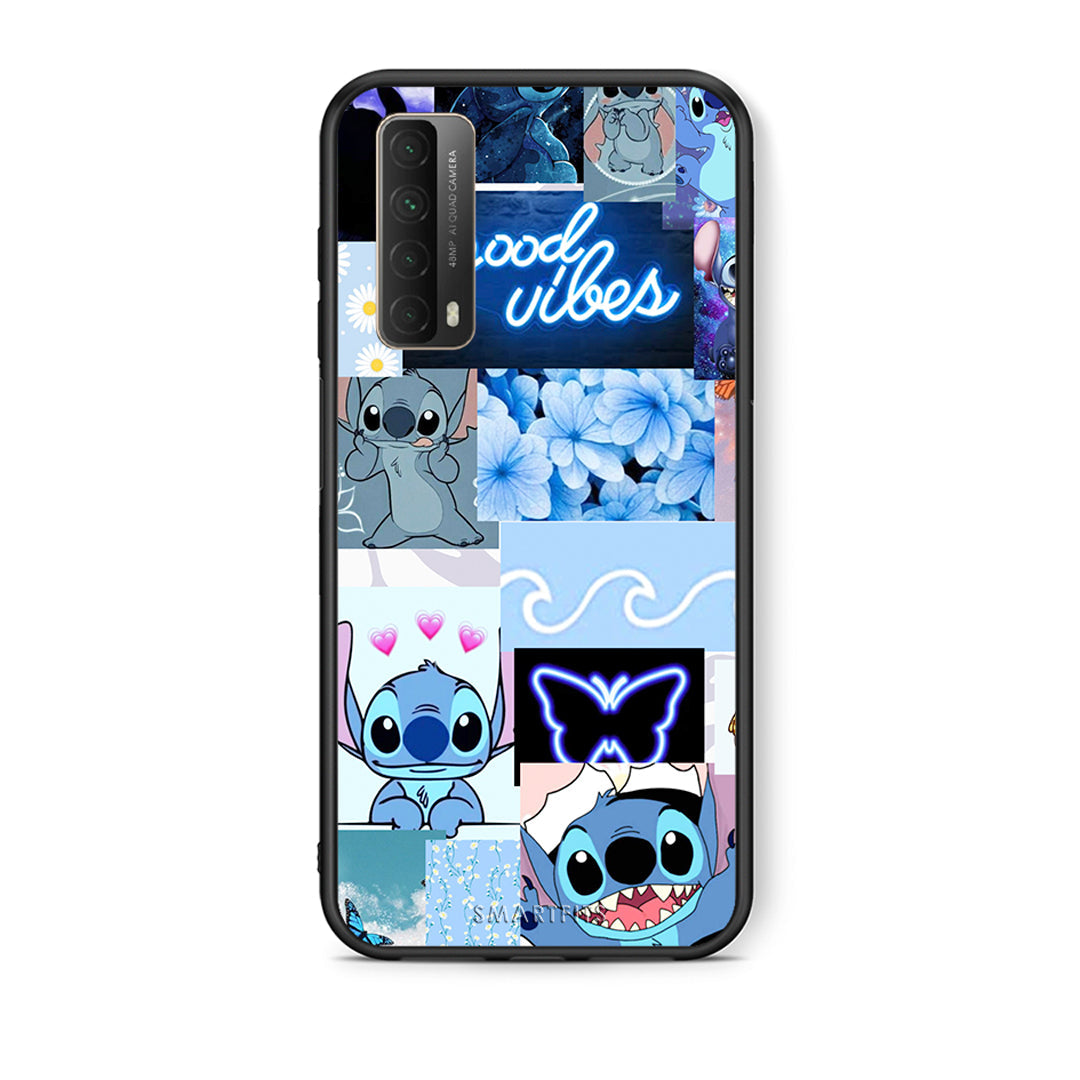 Θήκη Αγίου Βαλεντίνου Huawei P Smart 2021 Collage Good Vibes από τη Smartfits με σχέδιο στο πίσω μέρος και μαύρο περίβλημα | Huawei P Smart 2021 Collage Good Vibes case with colorful back and black bezels