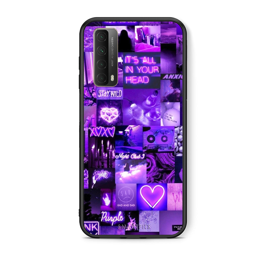 Θήκη Αγίου Βαλεντίνου Huawei P Smart 2021 Collage Stay Wild από τη Smartfits με σχέδιο στο πίσω μέρος και μαύρο περίβλημα | Huawei P Smart 2021 Collage Stay Wild case with colorful back and black bezels