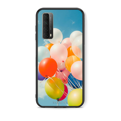 Θήκη Huawei P Smart 2021 Colorful Balloons από τη Smartfits με σχέδιο στο πίσω μέρος και μαύρο περίβλημα | Huawei P Smart 2021 Colorful Balloons case with colorful back and black bezels