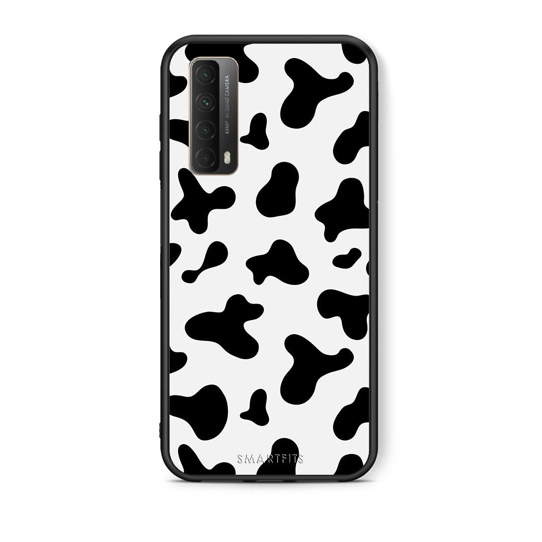 Θήκη Huawei P Smart 2021 Cow Print από τη Smartfits με σχέδιο στο πίσω μέρος και μαύρο περίβλημα | Huawei P Smart 2021 Cow Print case with colorful back and black bezels