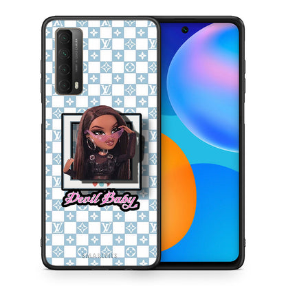 Θήκη Αγίου Βαλεντίνου Huawei P Smart 2021 Devil Baby από τη Smartfits με σχέδιο στο πίσω μέρος και μαύρο περίβλημα | Huawei P Smart 2021 Devil Baby case with colorful back and black bezels