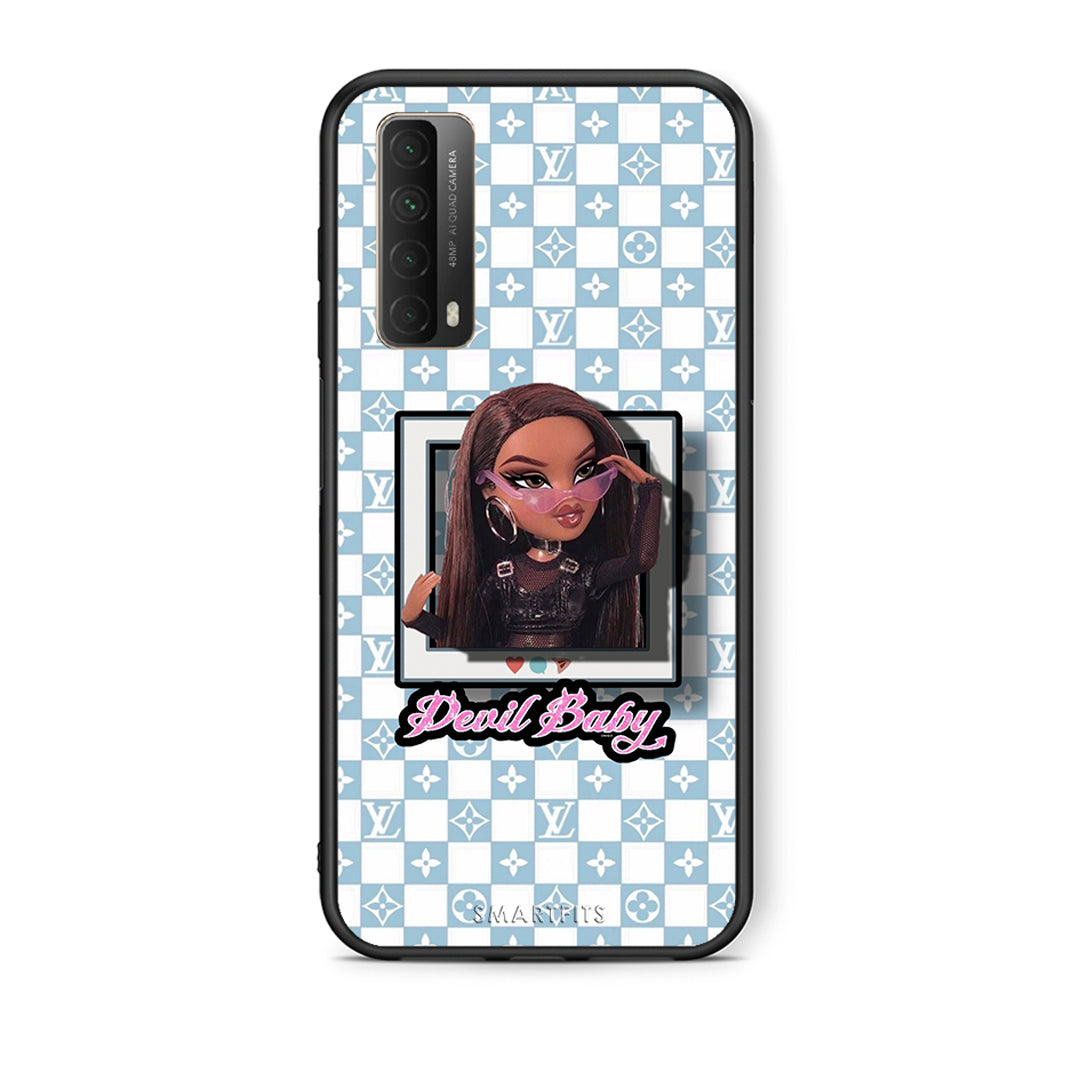Θήκη Αγίου Βαλεντίνου Huawei P Smart 2021 Devil Baby από τη Smartfits με σχέδιο στο πίσω μέρος και μαύρο περίβλημα | Huawei P Smart 2021 Devil Baby case with colorful back and black bezels