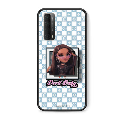 Θήκη Αγίου Βαλεντίνου Huawei P Smart 2021 Devil Baby από τη Smartfits με σχέδιο στο πίσω μέρος και μαύρο περίβλημα | Huawei P Smart 2021 Devil Baby case with colorful back and black bezels