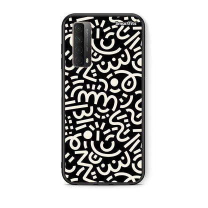 Θήκη Huawei P Smart 2021 Doodle Art από τη Smartfits με σχέδιο στο πίσω μέρος και μαύρο περίβλημα | Huawei P Smart 2021 Doodle Art case with colorful back and black bezels
