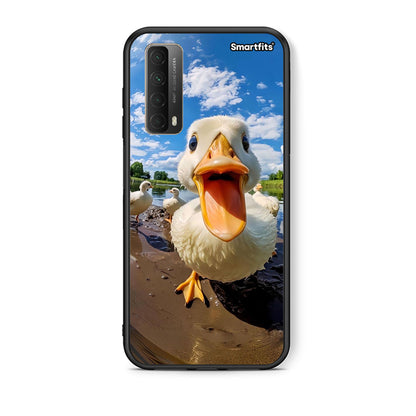 Θήκη Huawei P Smart 2021 Duck Face από τη Smartfits με σχέδιο στο πίσω μέρος και μαύρο περίβλημα | Huawei P Smart 2021 Duck Face case with colorful back and black bezels