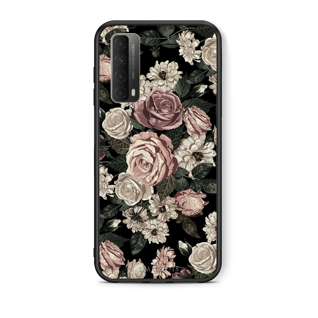 Θήκη Huawei P Smart 2021 Wild Roses Flower από τη Smartfits με σχέδιο στο πίσω μέρος και μαύρο περίβλημα | Huawei P Smart 2021 Wild Roses Flower case with colorful back and black bezels