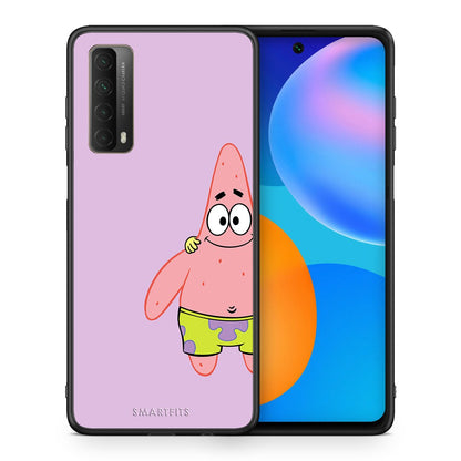 Θήκη Huawei P Smart 2021  Friends Patrick από τη Smartfits με σχέδιο στο πίσω μέρος και μαύρο περίβλημα | Huawei P Smart 2021  Friends Patrick case with colorful back and black bezels