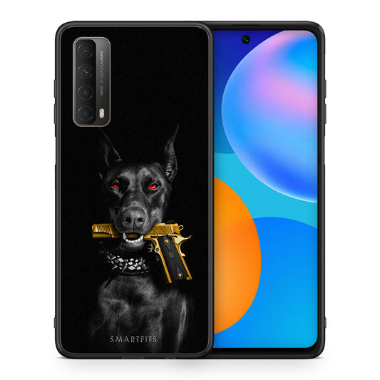 Θήκη Αγίου Βαλεντίνου Huawei P Smart 2021 Golden Gun από τη Smartfits με σχέδιο στο πίσω μέρος και μαύρο περίβλημα | Huawei P Smart 2021 Golden Gun case with colorful back and black bezels